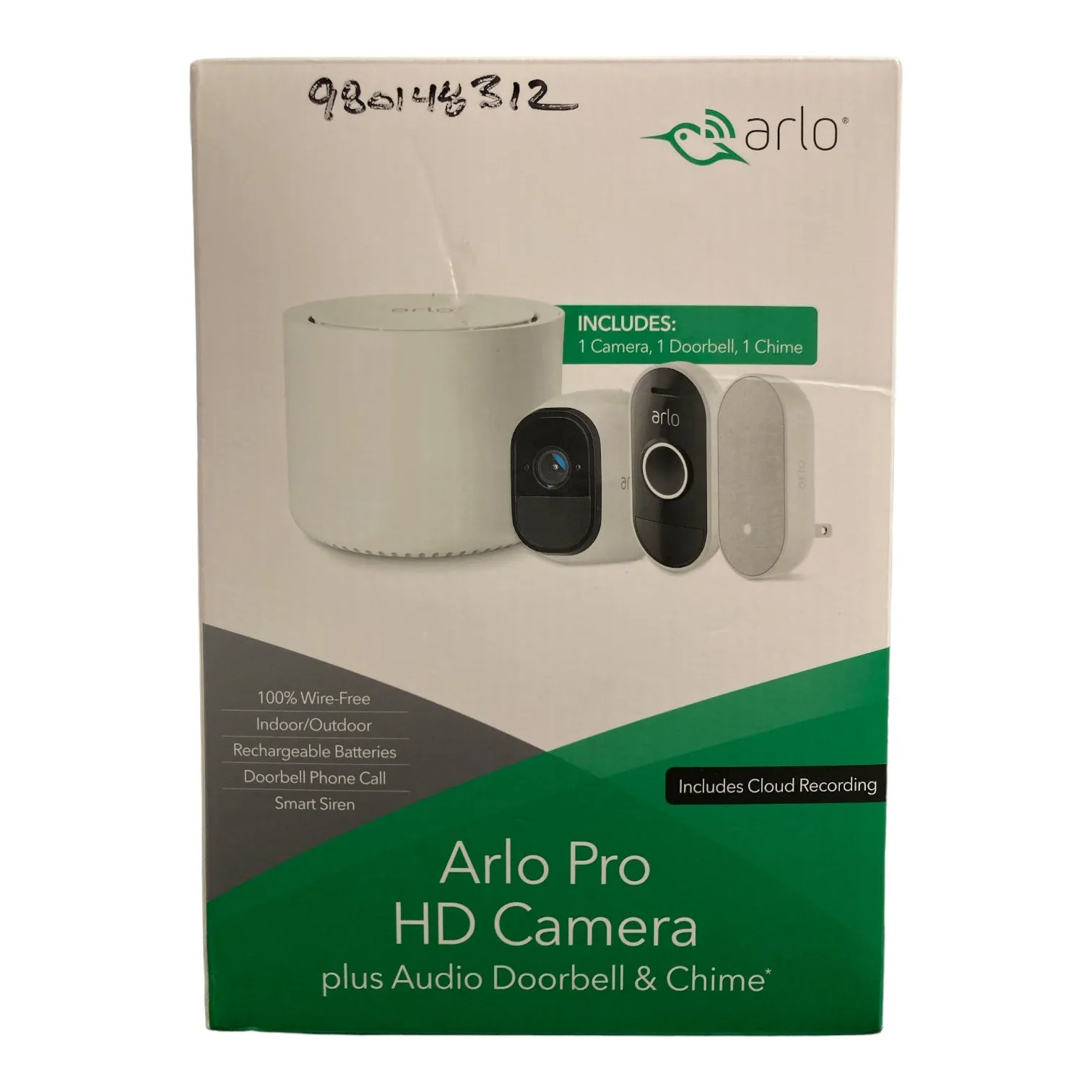 Arlo Pro Wire Free HD Camera Plus Audio Doorbell & Chime with Nightvision