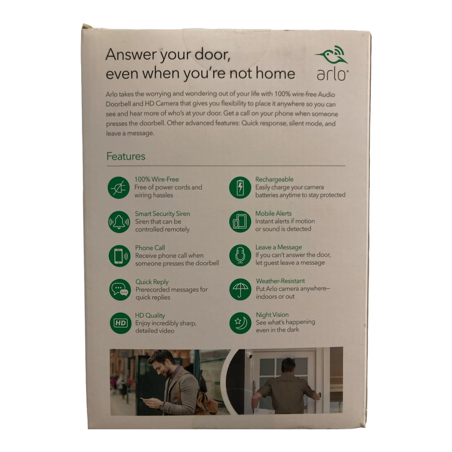 Arlo Pro Wire Free HD Camera Plus Audio Doorbell & Chime with Nightvision