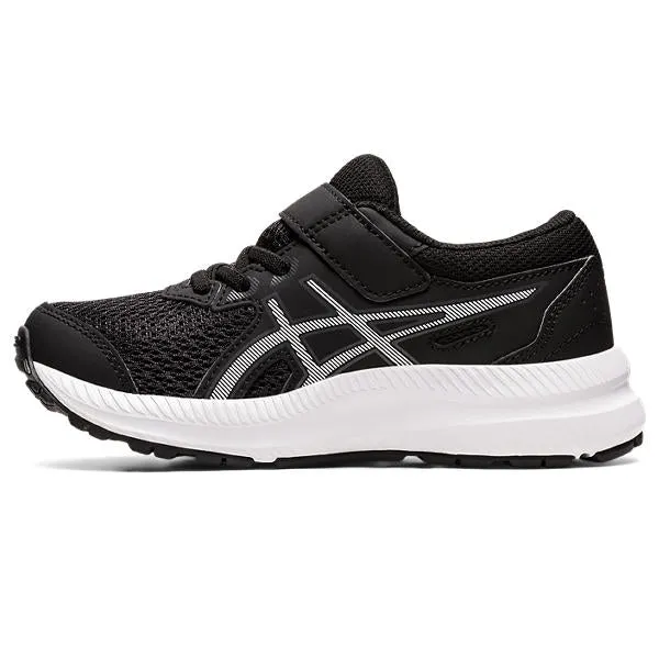 Asics Contend 8 PS Kids Black White   