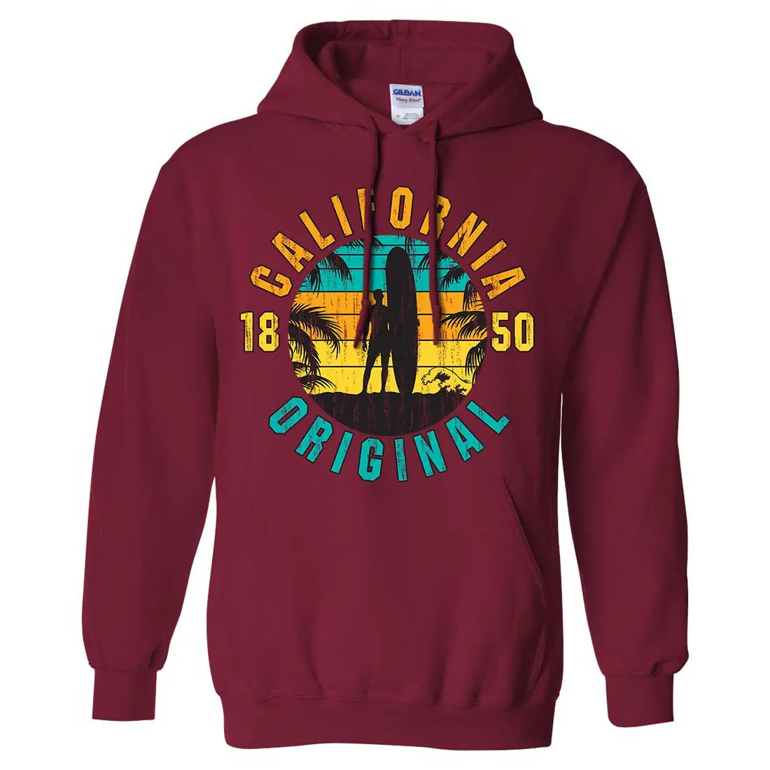 California Original Vintage Surfer Sweatshirt Hoodie