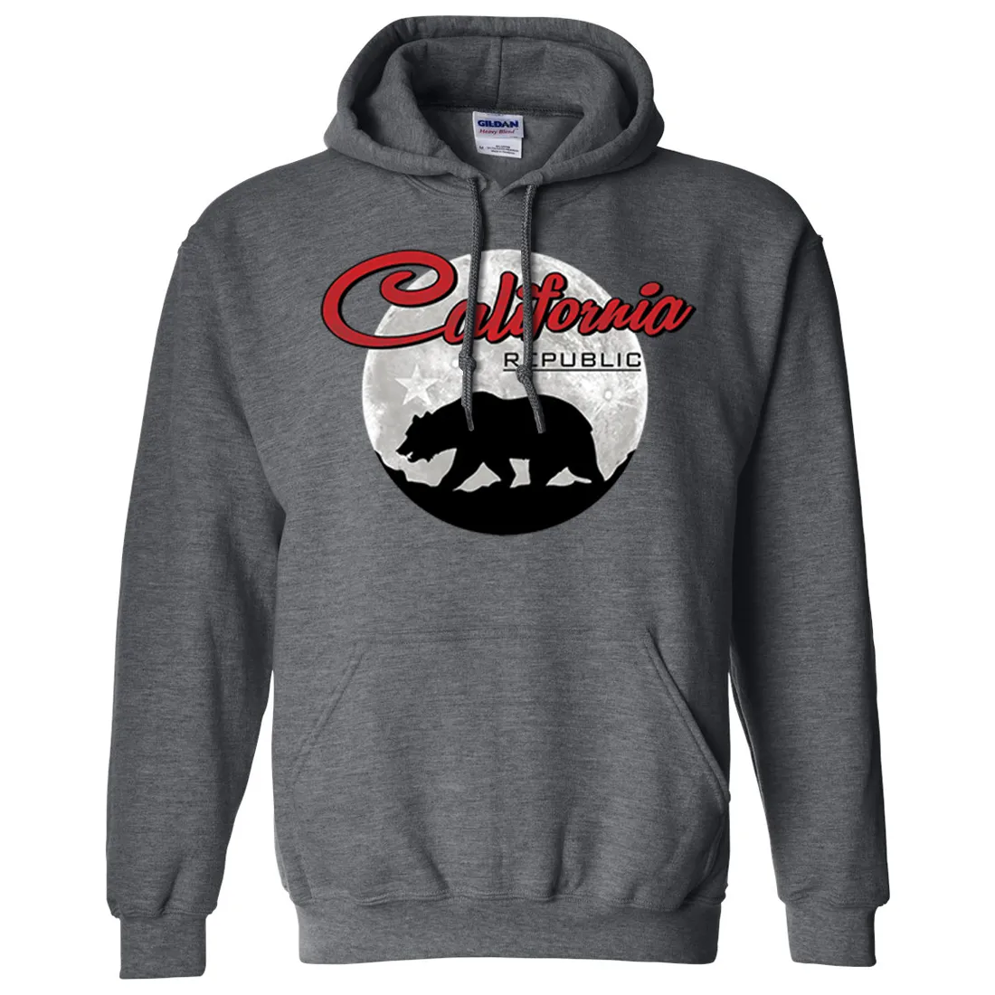 California Republic Full Moon Bear Sweatshirt Hoodie