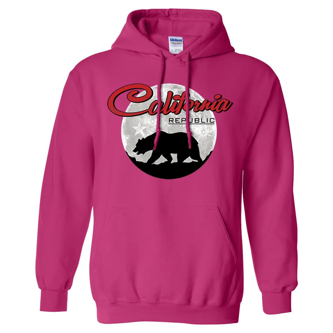 California Republic Full Moon Bear Sweatshirt Hoodie