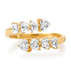 Cupid's Favorite Diamond Heart Bypass Ring