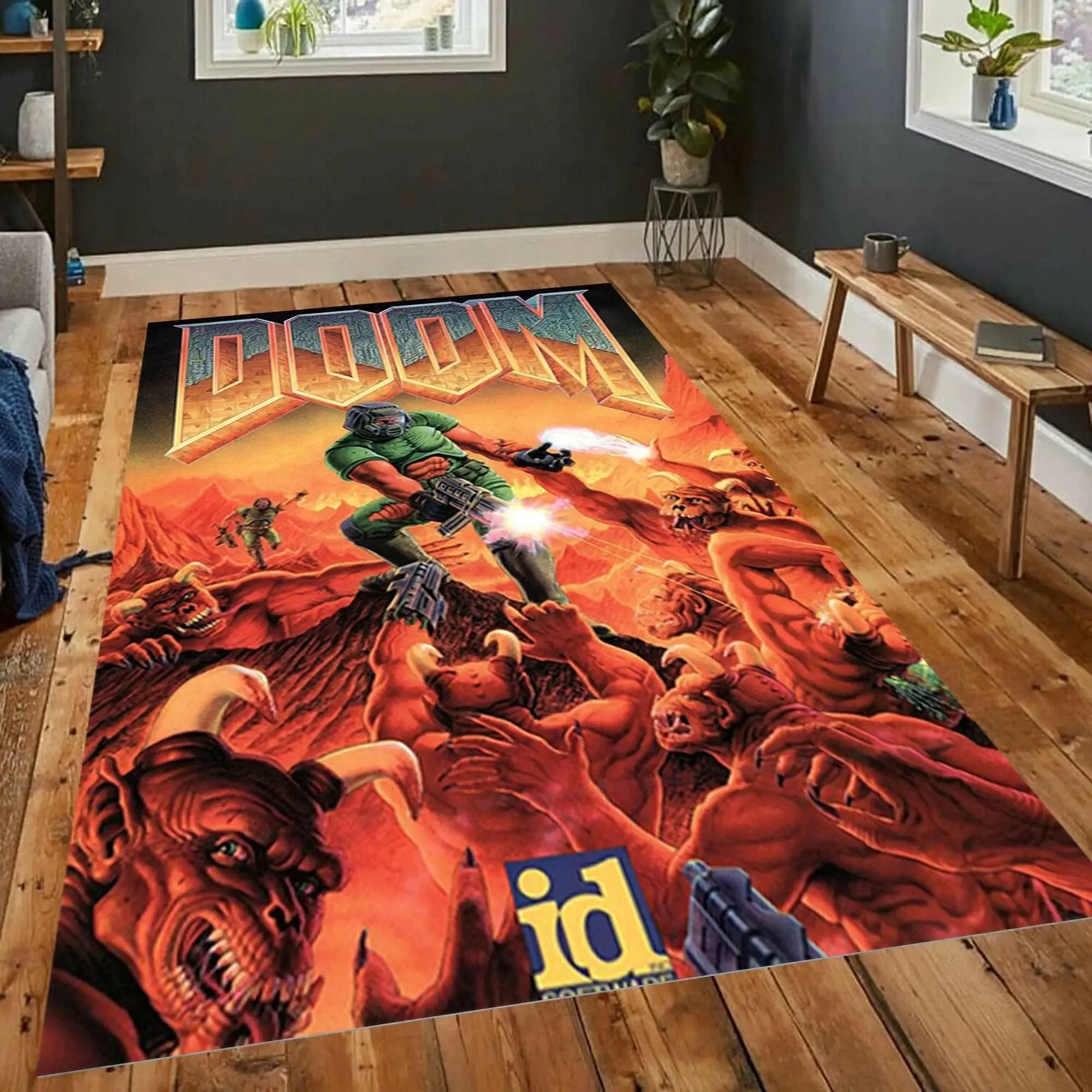 Doom Game Area Rug