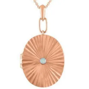 Farrah Opal Fluted Locket Necklace