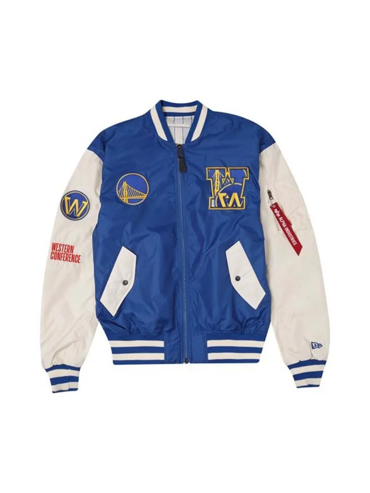 GOLDEN STATE WARRIORS X ALPHA X NEW ERA L-2B BOMBER JACKET