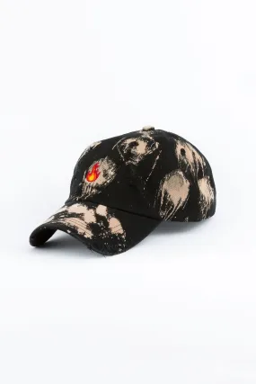 Guys Destroyed & Bleached Flame Cap