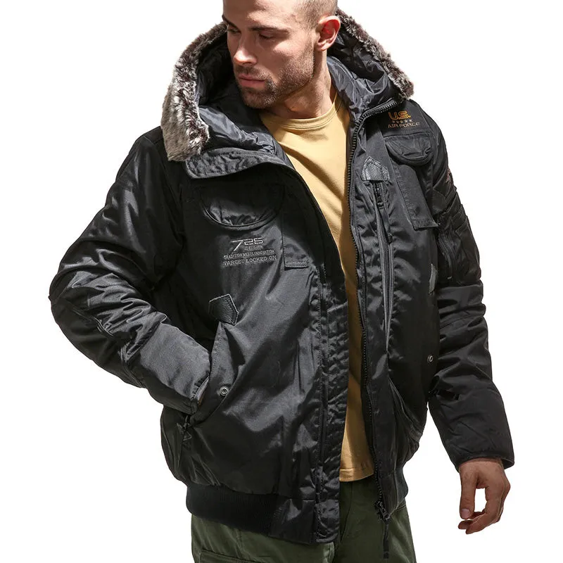 Hooded Flight Thicken Warm Men's Jacket