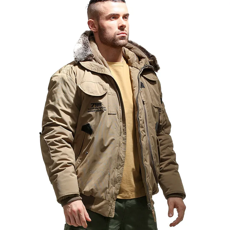 Hooded Flight Thicken Warm Men's Jacket