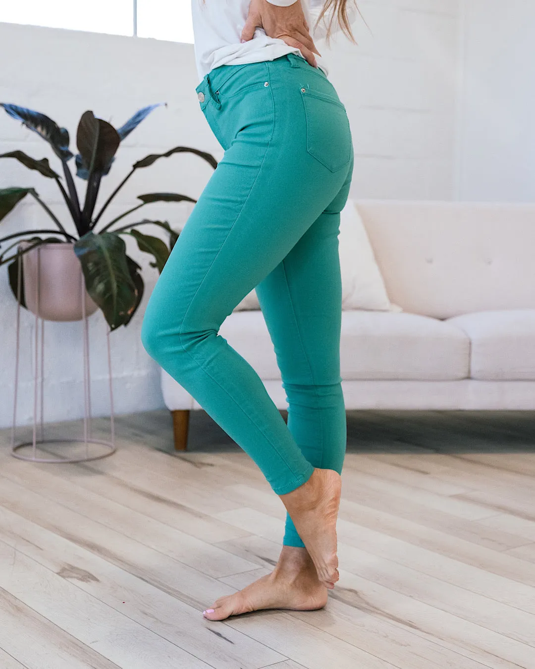 Hyperstretch Skinny Jeans - Sea Green