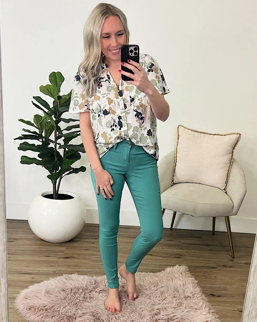 Hyperstretch Skinny Jeans - Sea Green