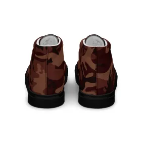 Men’s high top canvas shoes Burgundy Camo