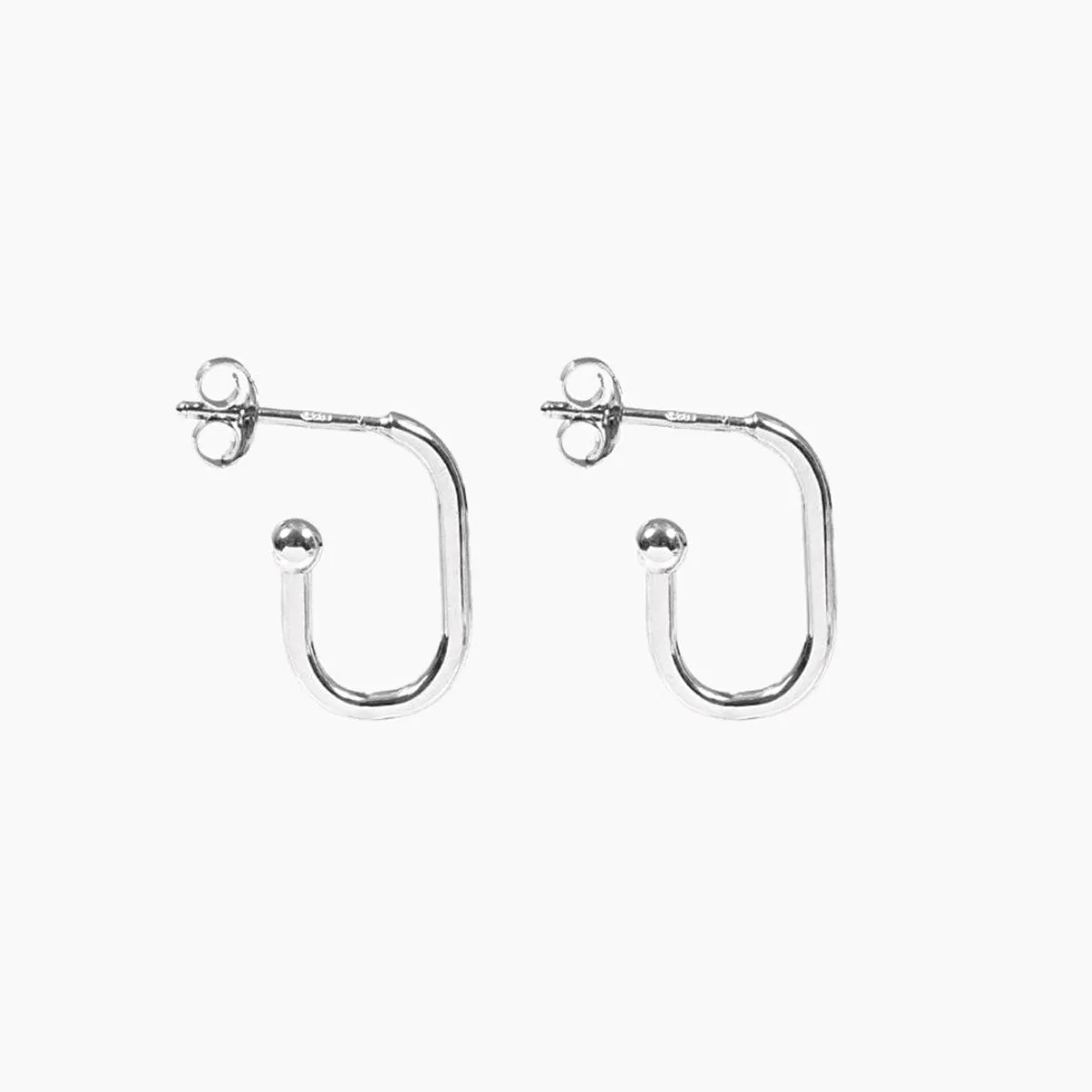 Roma Open Huggie Earrings (Silver)