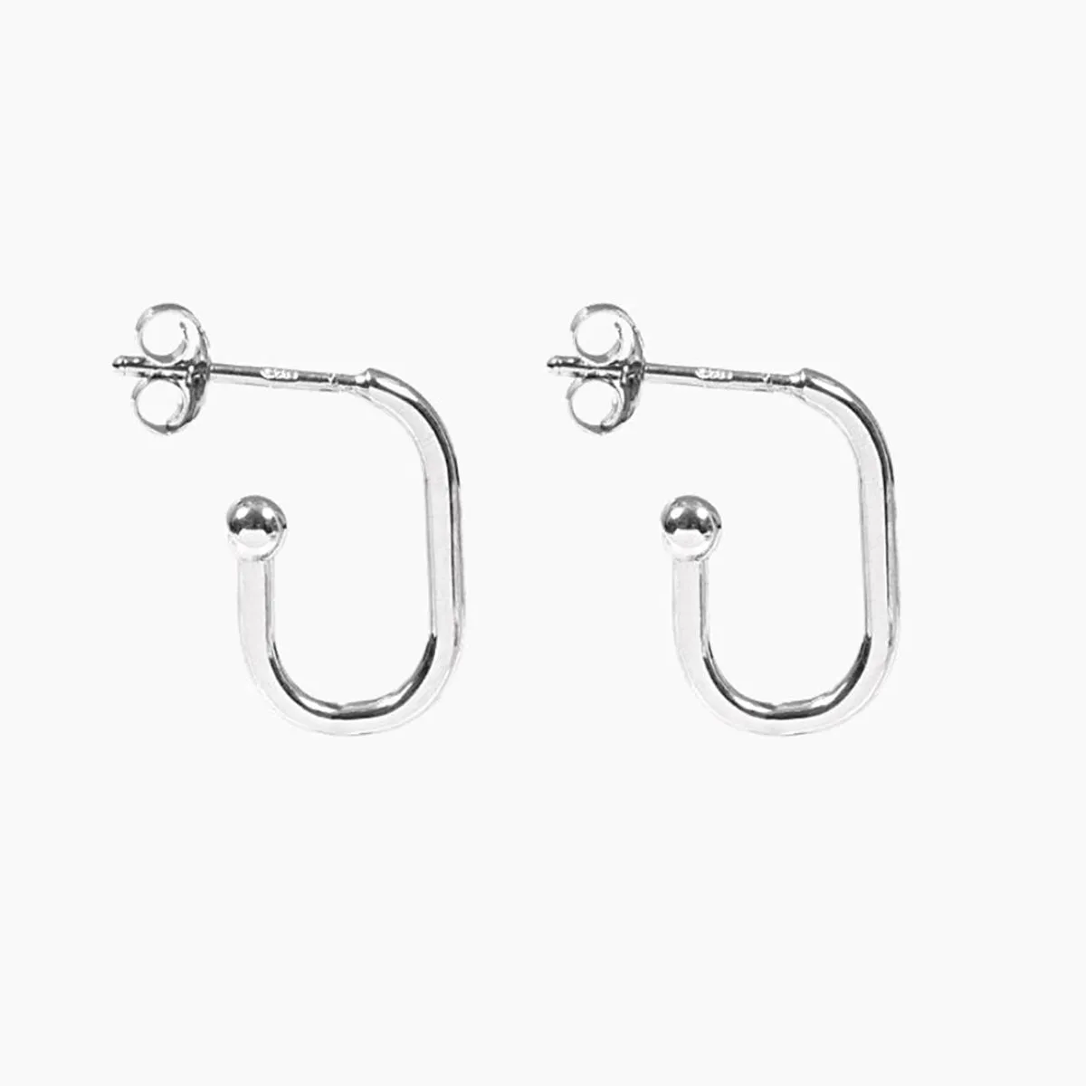 Roma Open Huggie Earrings (Silver)