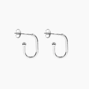 Roma Open Huggie Earrings (Silver)