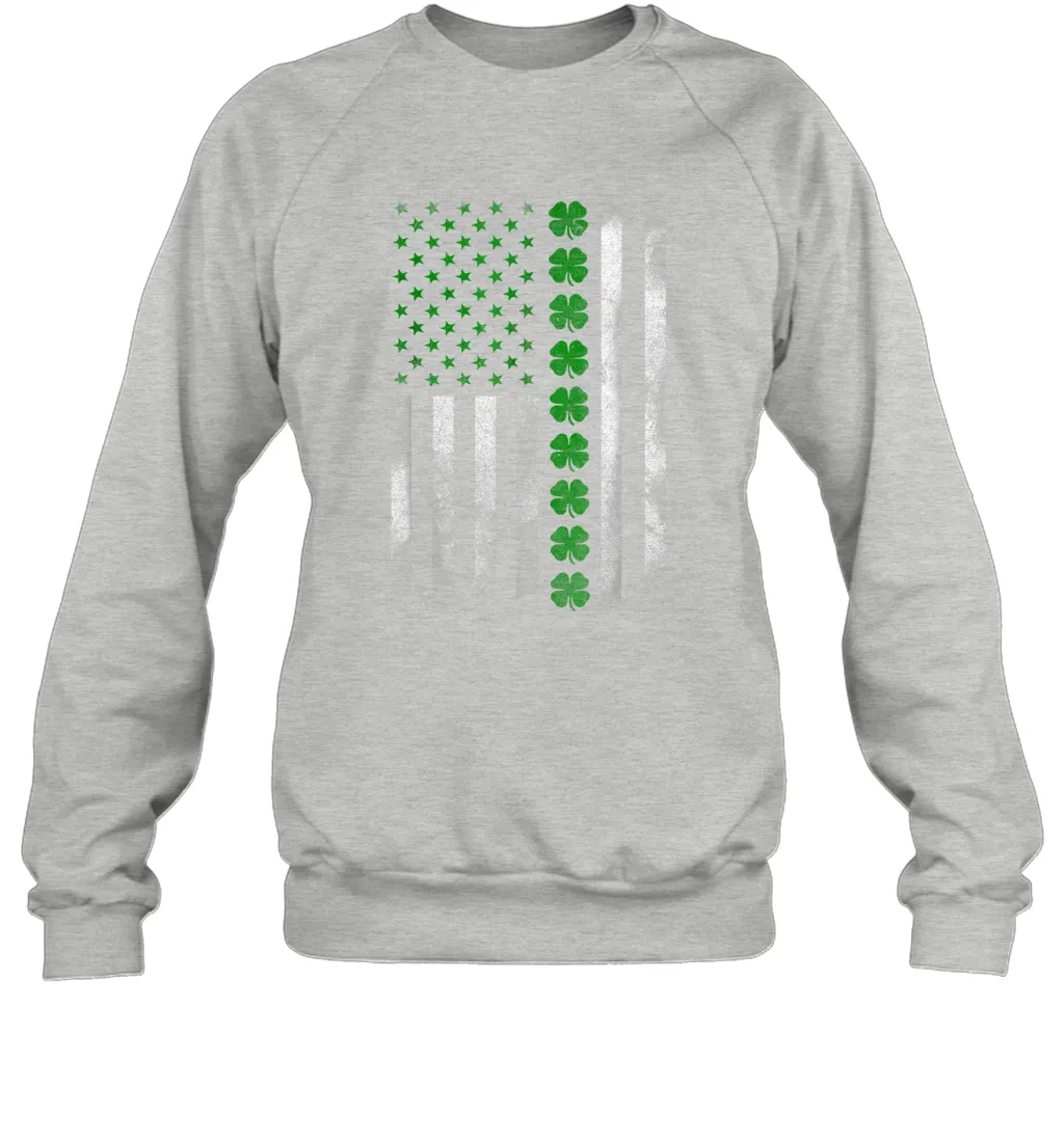 St Patrick's Day IRISH AMERICAN FLAG Sweatshirt