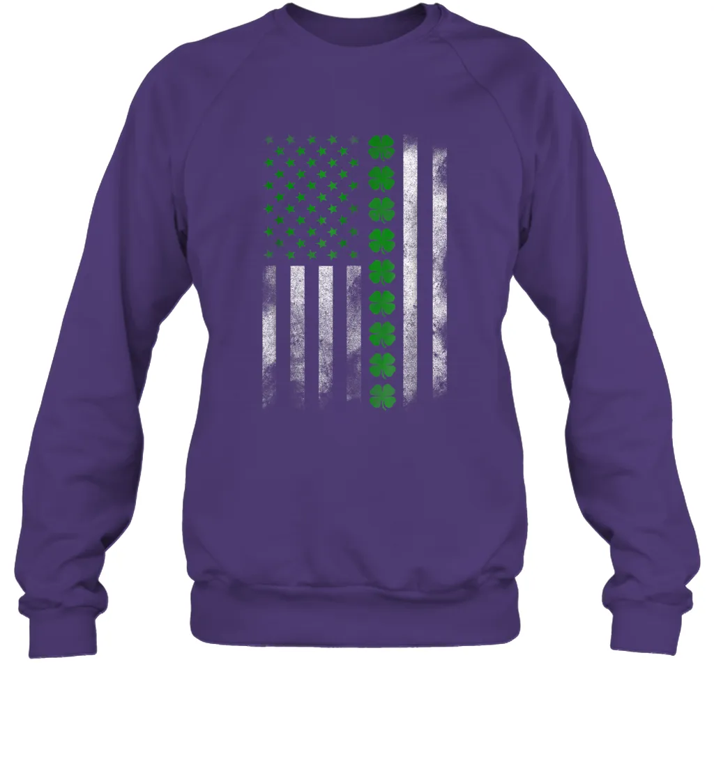 St Patrick's Day IRISH AMERICAN FLAG Sweatshirt