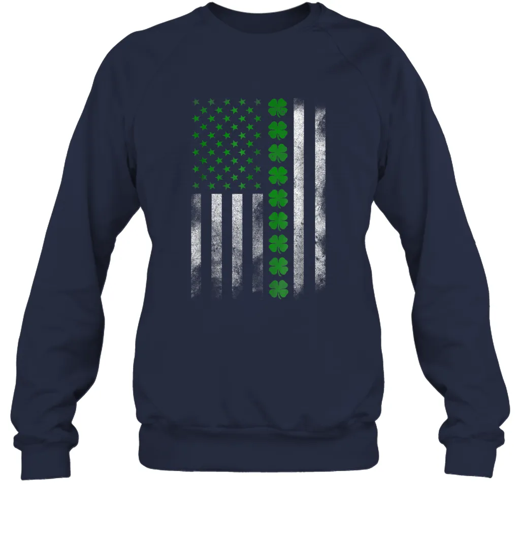 St Patrick's Day IRISH AMERICAN FLAG Sweatshirt