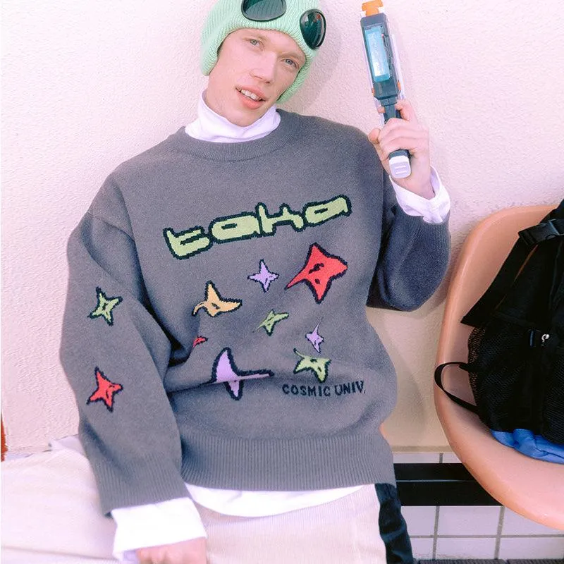 TAKA Original Cosmic Univ. star knit jumper