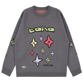 TAKA Original Cosmic Univ. star knit jumper