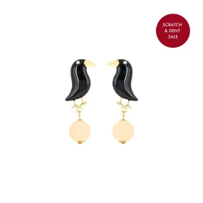 Tuscan Tucan Black And Gold Earring - Sample