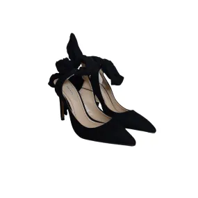 ZARA Black Suede Bowtie Pointed Heels | Brand New |